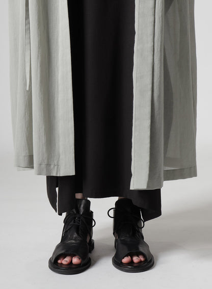 COTTON CHIFFON HOODIE COAT