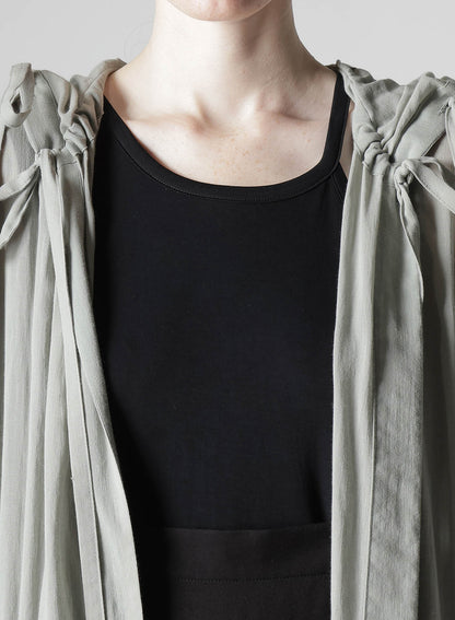 COTTON CHIFFON HOODIE COAT