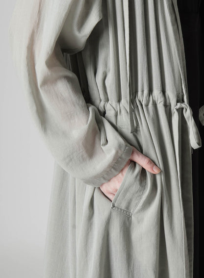COTTON CHIFFON HOODIE COAT