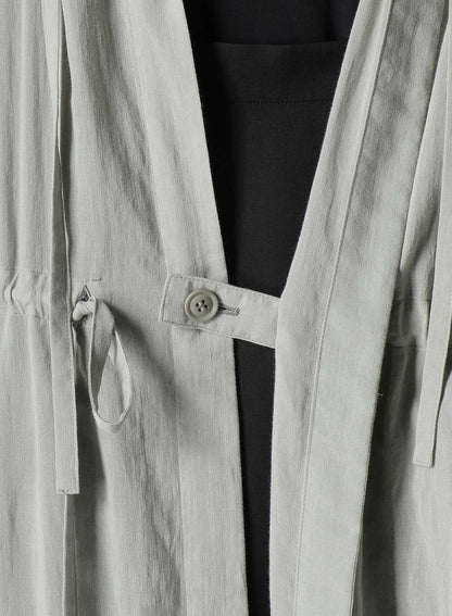 COTTON CHIFFON HOODIE COAT
