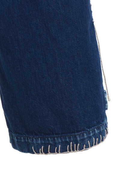 SPOTTED DENIM OVERALLS