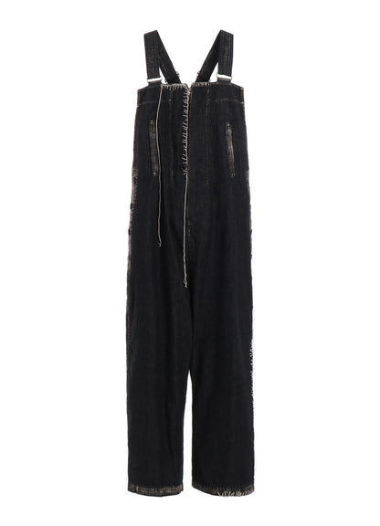 SPOTTED DENIM OVERALLS