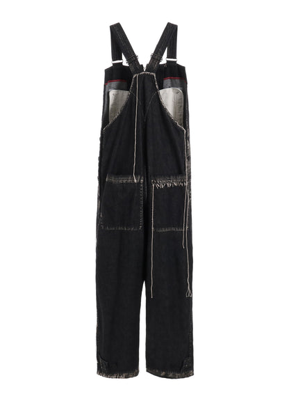 SPOTTED DENIM OVERALLS