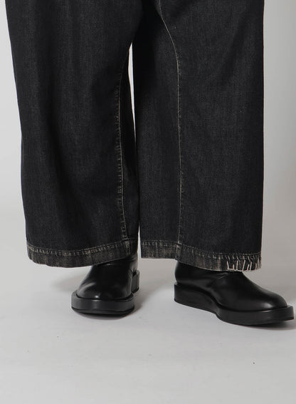 SPOTTED DENIM OVERALLS