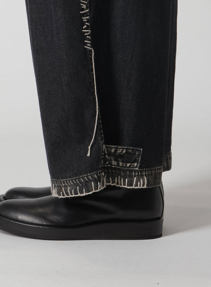 SPOTTED DENIM OVERALLS