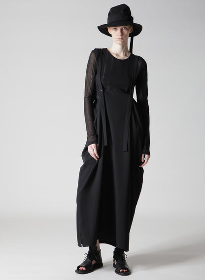 WOOL GABARDINE CROCHET WITH BELT