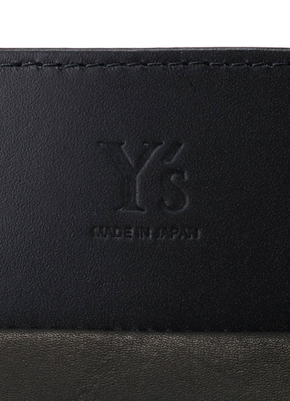 SMOOTH LEATHER COMBINATION CLASP BAG (M)