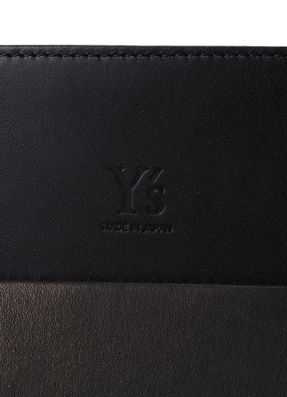 SMOOTH LEATHER COMBINATION CLASP BAG (L)