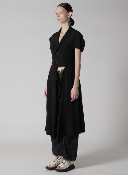 CUPRO/DUNGAREE BALLER LACE SQUARE CLOTH SLEEVE JACKET