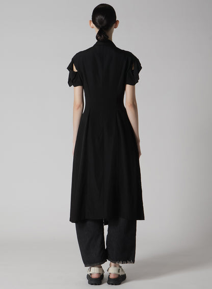 CUPRO/DUNGAREE BALLER LACE SQUARE CLOTH SLEEVE JACKET