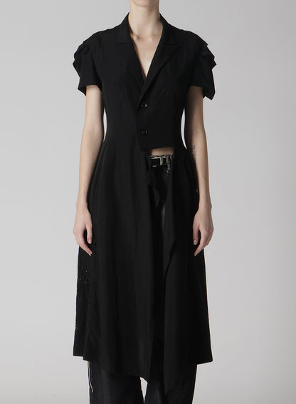 CUPRO/DUNGAREE BALLER LACE SQUARE CLOTH SLEEVE JACKET