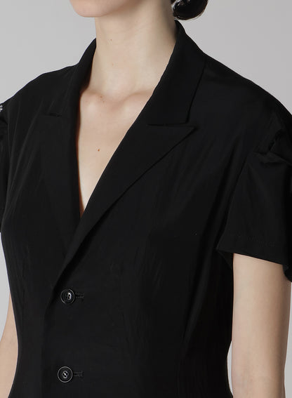 CUPRO/DUNGAREE BALLER LACE SQUARE CLOTH SLEEVE JACKET