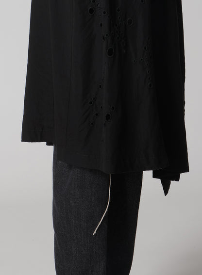 CUPRO/DUNGAREE BALLER LACE SQUARE CLOTH SLEEVE JACKET