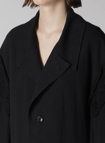 COTTON FLAX VIYELLA CROCHET BIG JACKET