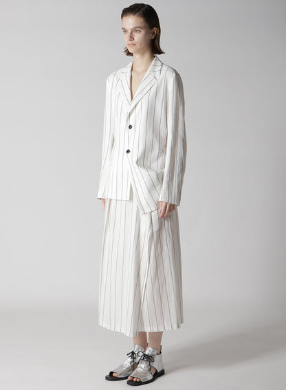 WASHER STRIPE LEFT SIDE DROPPED JACKET