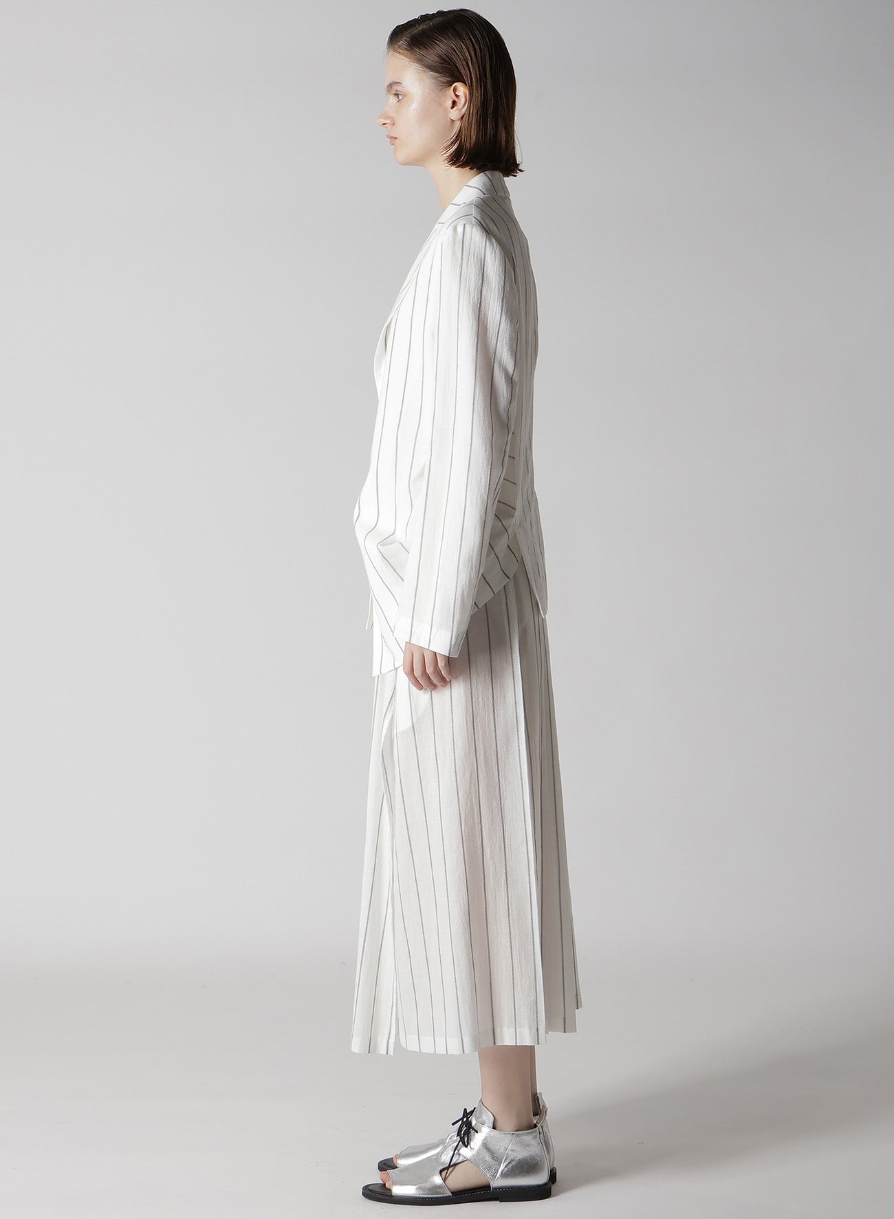 WASHER STRIPE LEFT SIDE DROPPED JACKET
