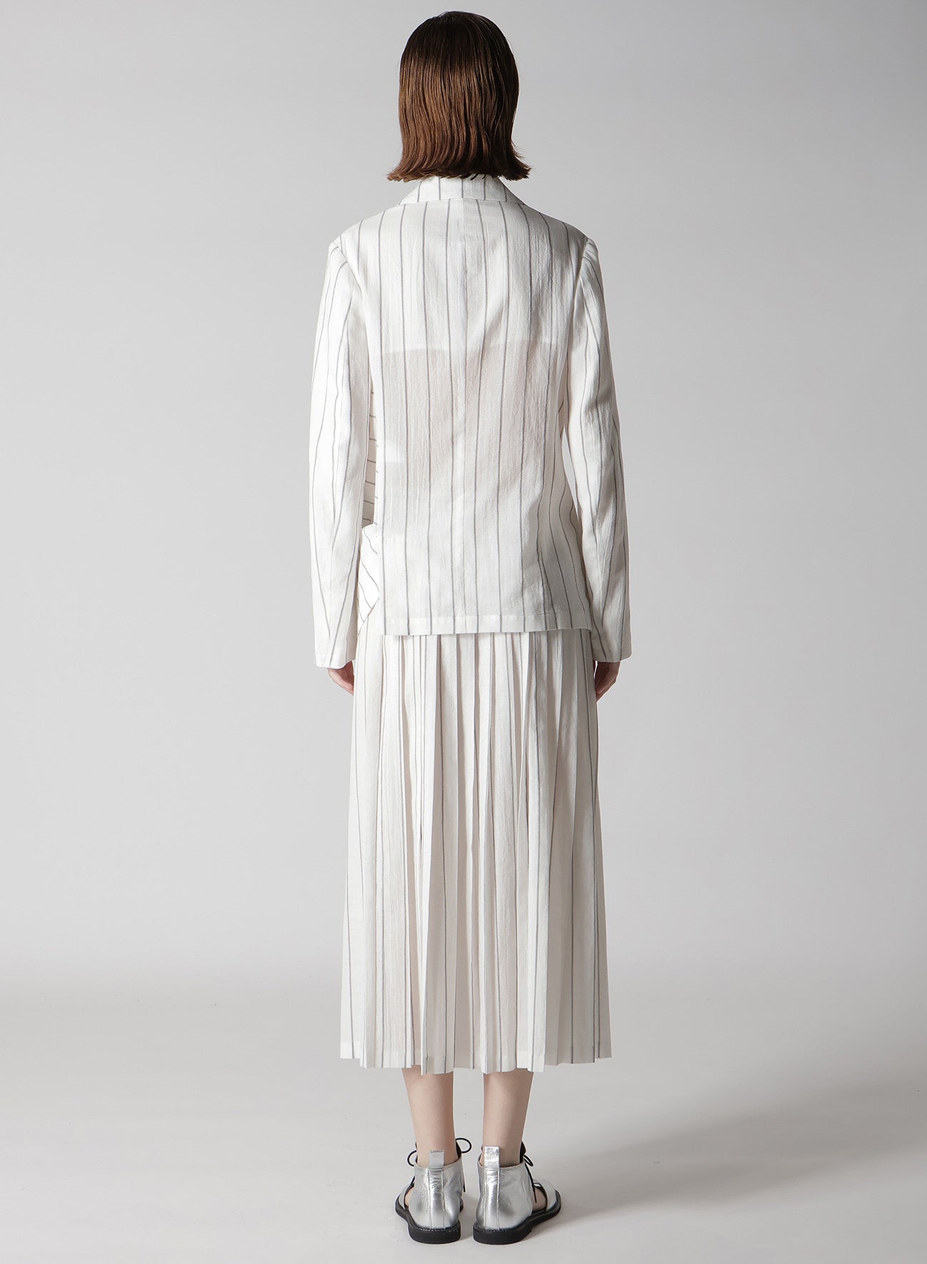 WASHER STRIPE LEFT SIDE DROPPED JACKET