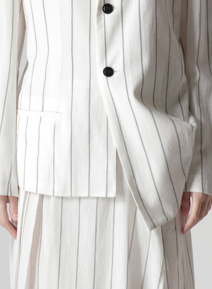 WASHER STRIPE LEFT SIDE DROPPED JACKET