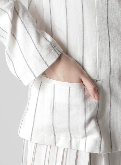 WASHER STRIPE LEFT SIDE DROPPED JACKET