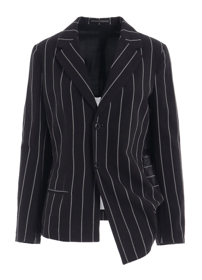 WASHER STRIPE LEFT SIDE DROPPED JACKET
