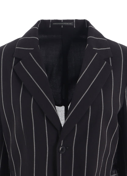 WASHER STRIPE LEFT SIDE DROPPED JACKET