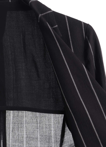 WASHER STRIPE LEFT SIDE DROPPED JACKET