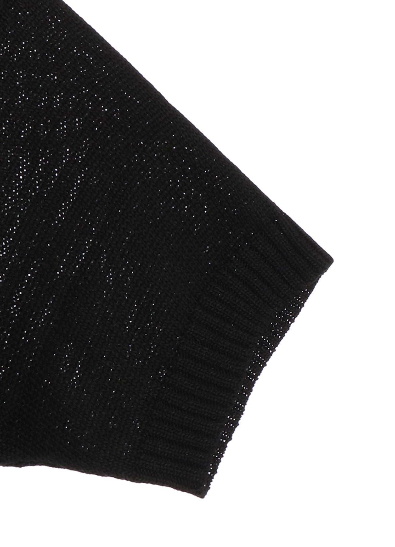 CABLE KNIT/JERSEY SWITCHING SHORT SLEEVE PULLOVER