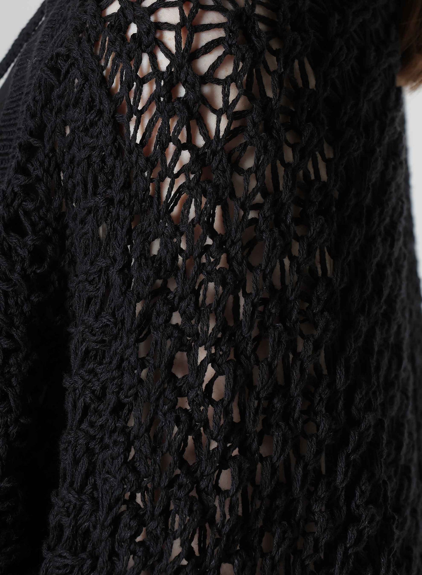 OPENWORK DESIGN BOLERO WITH STRING