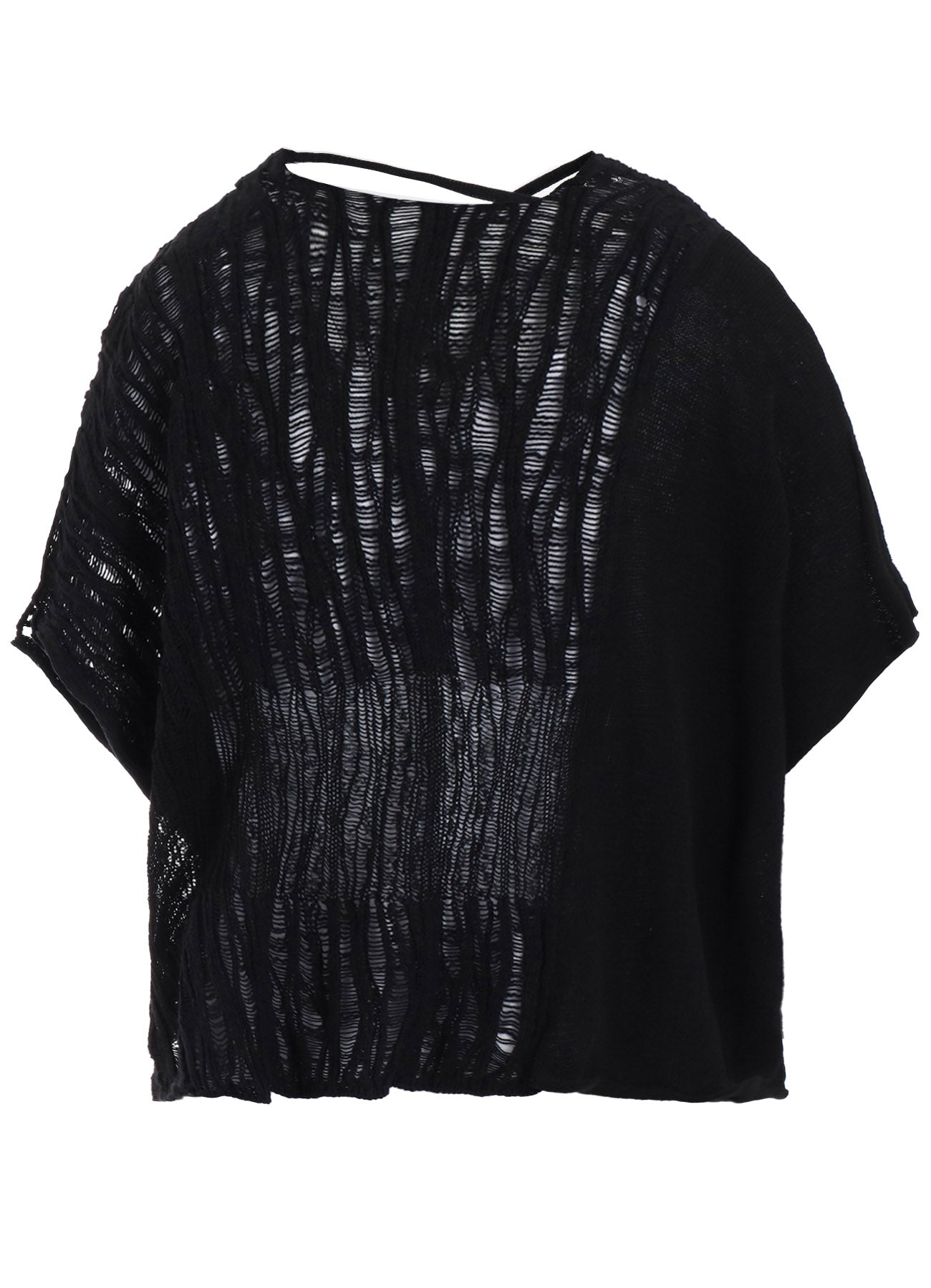 DROP NEEDLE STRIPE CROPPED PANEL PULLOVER