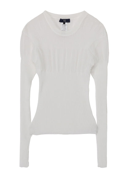 SHEER RIBBED KNIT