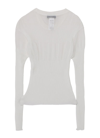 SHEER RIBBED KNIT