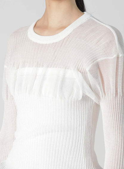 SHEER RIBBED KNIT