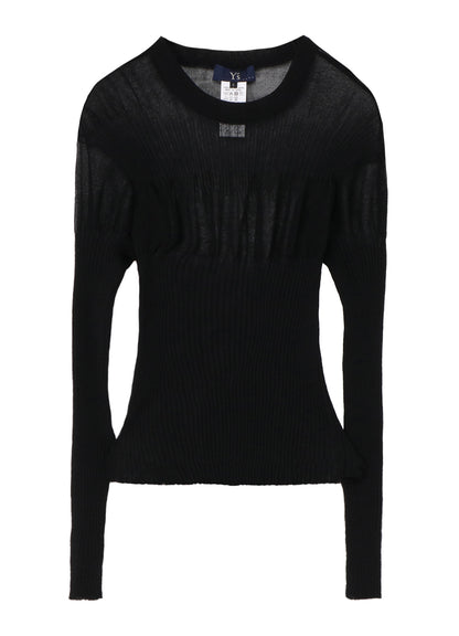 SHEER RIBBED KNIT