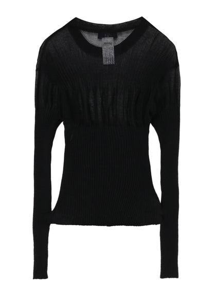 SHEER RIBBED KNIT