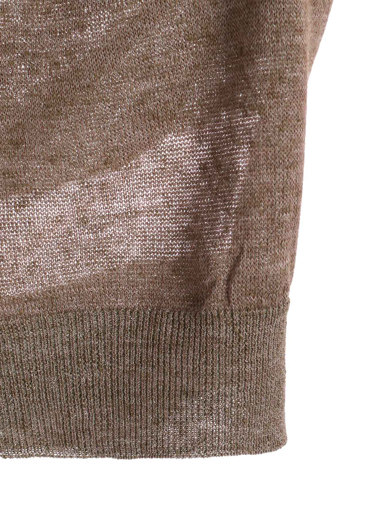 PLATING JERSEY SHEER HALF SLEEVE PULLOVER