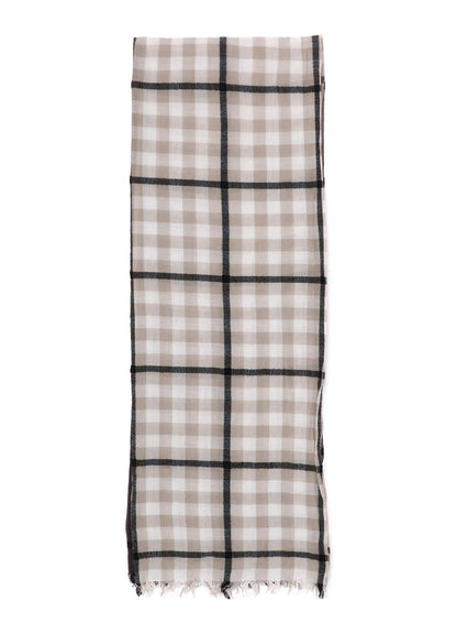 C/W PLAID OMBRE DYE GRADATION PLAID SCARF