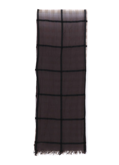 C/W PLAID OMBRE DYE GRADATION PLAID SCARF