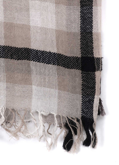 C/W PLAID OMBRE DYE GRADATION PLAID SCARF