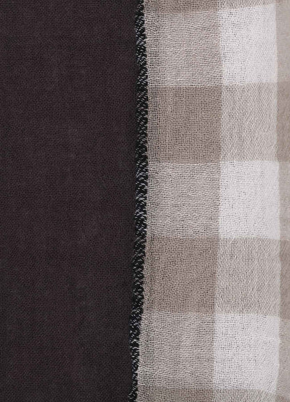 C/W PLAID OMBRE DYE GRADATION PLAID SCARF