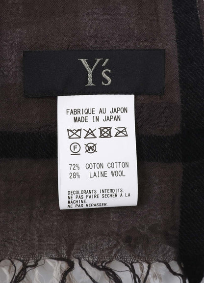 C/W PLAID OMBRE DYE GRADATION PLAID SCARF