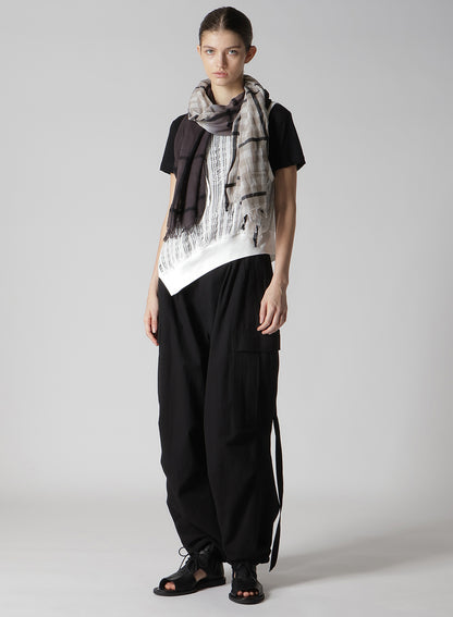 C/W PLAID OMBRE DYE GRADATION PLAID SCARF