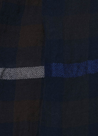 C/W PLAID OMBRE DYE GRADATION PLAID SCARF