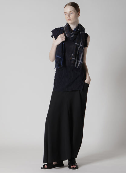 C/W PLAID OMBRE DYE GRADATION PLAID SCARF