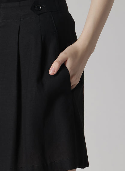 RAYON/LINEN SHEETING SHORT PANTS