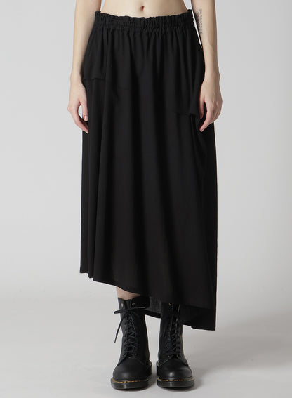 COTTON BOYLE VIYELLA RIGHT TUCKED ASYMMETERY SKIRT