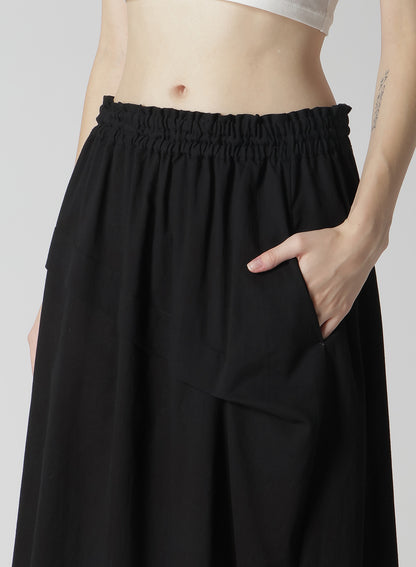 COTTON BOYLE VIYELLA RIGHT TUCKED ASYMMETERY SKIRT