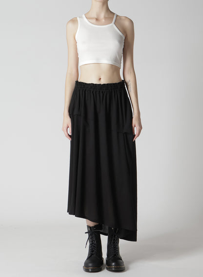 COTTON BOYLE VIYELLA RIGHT TUCKED ASYMMETERY SKIRT