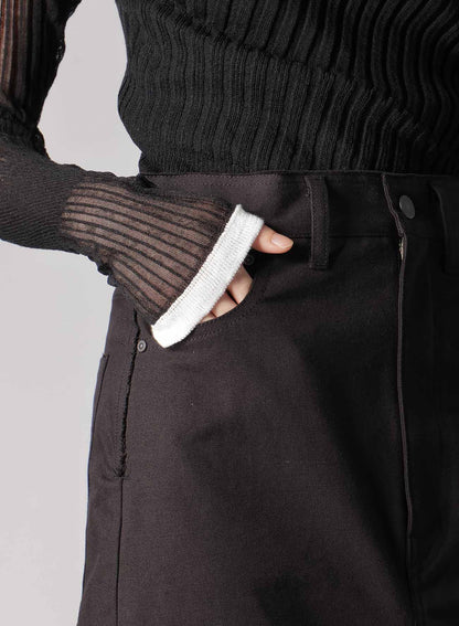 SLUB DUCK DENIM SKIRT