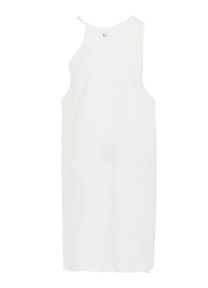 Y'S LOGO COTTON SLEEVELESS OP