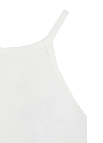 Y'S LOGO COTTON SLEEVELESS OP